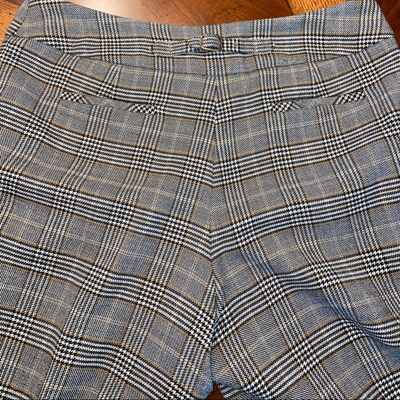 Talbots Plaid Wide Leg Stretch Trousers - Picture 8 of 9